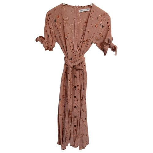 Pre-owned Faithfull The Brand Mid-length Dress In Pink