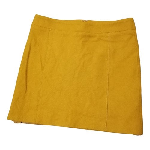 Pre-owned Marc O'polo Wool Mini Skirt In Yellow
