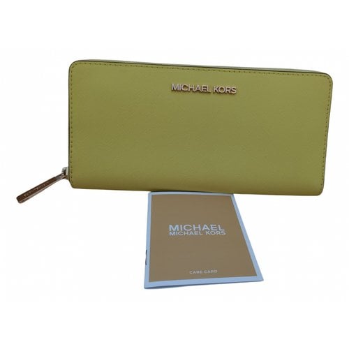 Pre-owned Michael Kors Wallet In Yellow