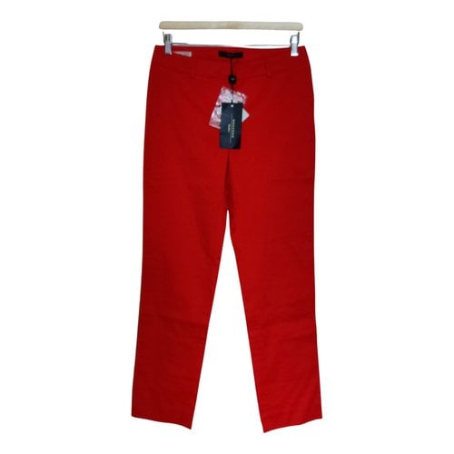 Pre-owned Max Mara Chino Pants In Red
