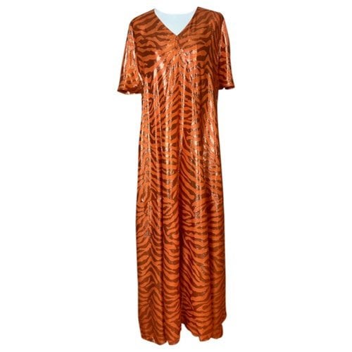 Pre-owned Marina Rinaldi Maxi Dress In Orange