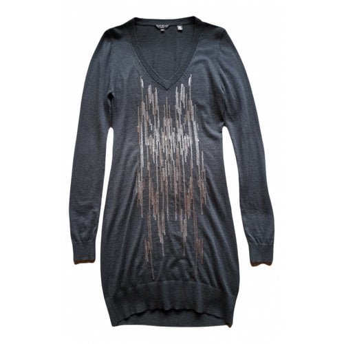 Pre-owned Ted Baker Wool Mid-length Dress In Black