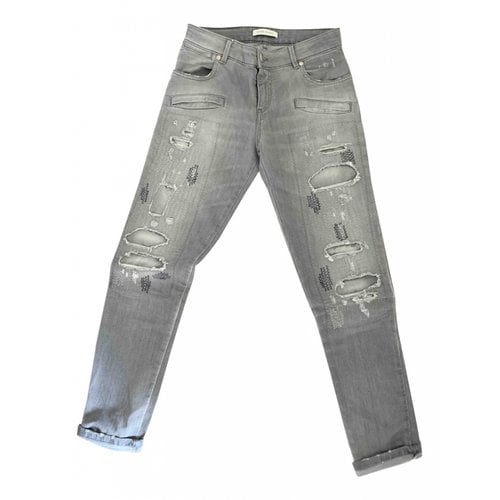 Pre-owned Pierre Balmain Straight Jeans In Grey