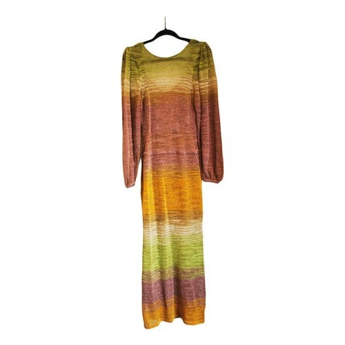Pre-owned Hayley Menzies Wool Maxi Dress In Multicolour