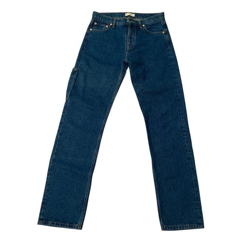 Pre-owned Balenciaga Straight Jeans In Blue