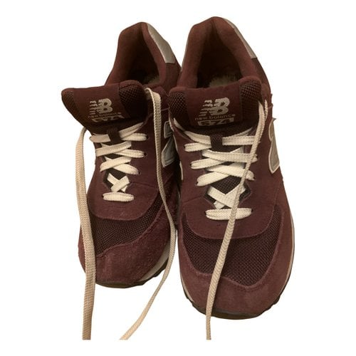 Pre-owned New Balance 574 Trainers In Burgundy