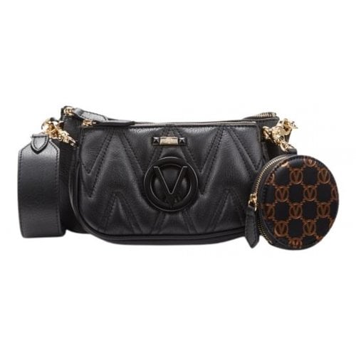 Pre-owned Valentino By Mario Valentino Leather Crossbody Bag In Black