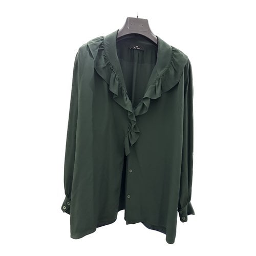 Pre-owned Paul Smith Vegan Leather Blouse In Green