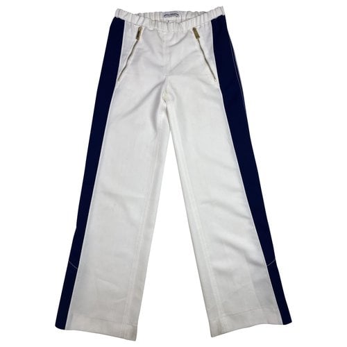 Pre-owned Paco Rabanne Straight Pants In White