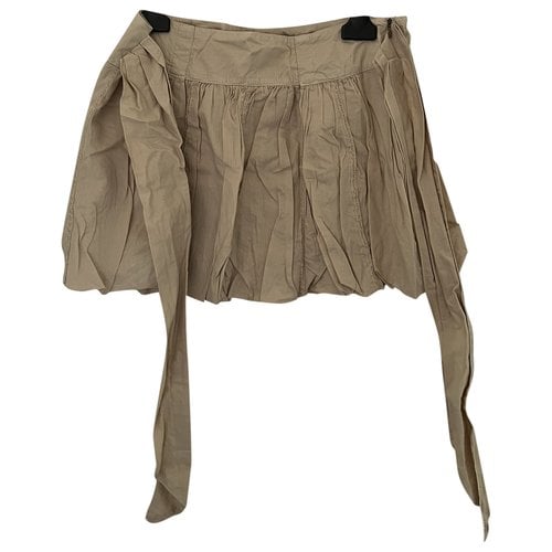 Pre-owned Liujo Mini Skirt In Beige