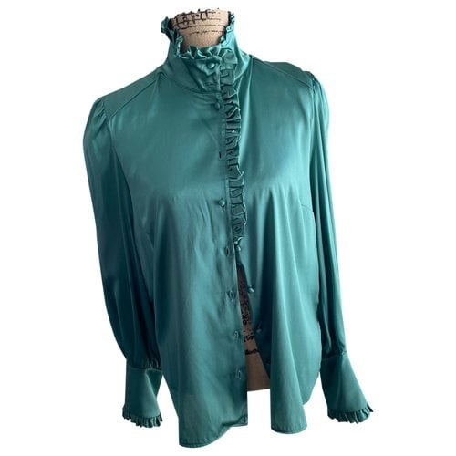 Pre-owned True Royal Silk Shirt In Green