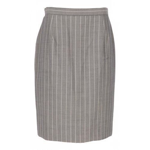 Pre-owned Emanuel Ungaro Wool Mid-length Skirt In Grey