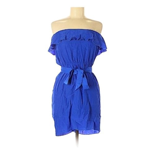 Pre-owned Amanda Uprichard Silk Mini Dress In Blue