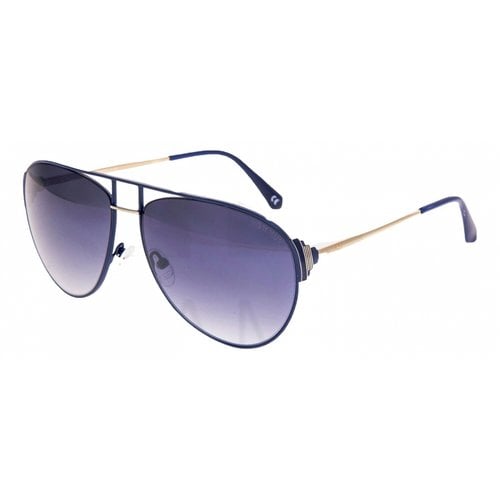 Pre-owned Balmain Aviator Sunglasses In Blue