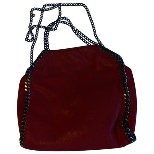 Pre-owned Stella Mccartney Falabella Vegan Leather Crossbody Bag In Red