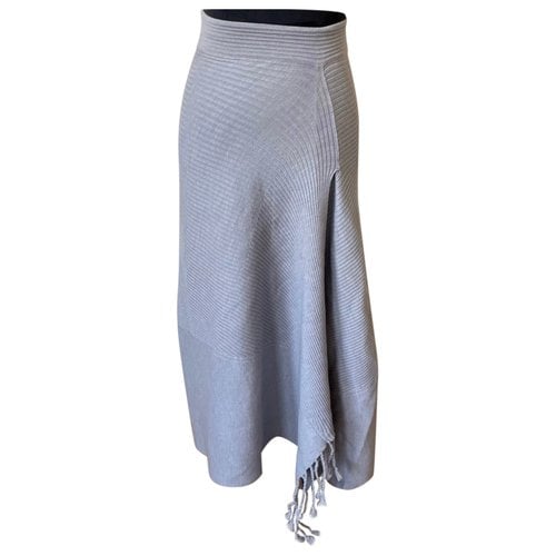 Pre-owned Jonathan Simkhai Wool Skirt In Grey