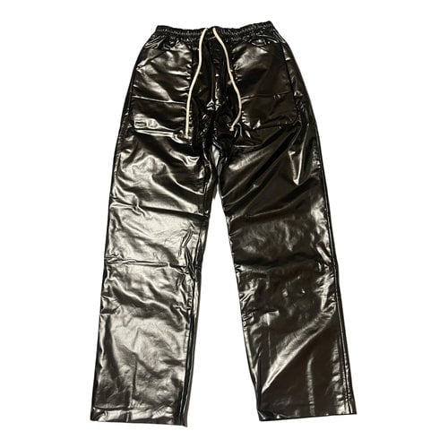 Pre-owned Rick Owens Drkshdw Exotic Leathers Trousers In Black