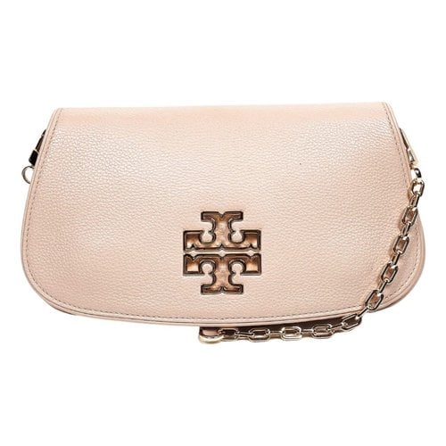 Pre-owned Tory Burch Leather Crossbody Bag In Pink