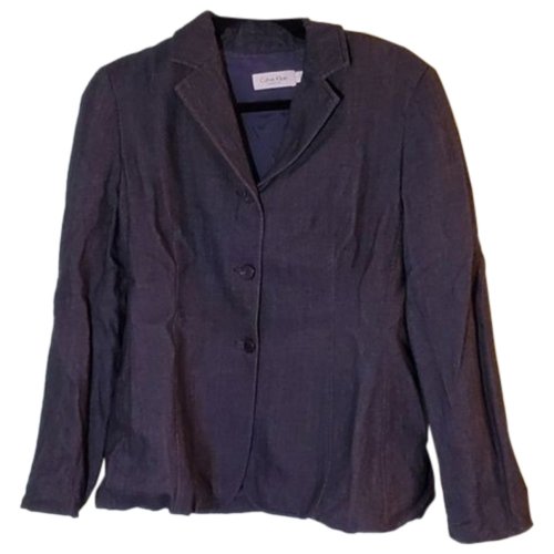 Pre-owned Calvin Klein Collection Wool Jacket In Blue