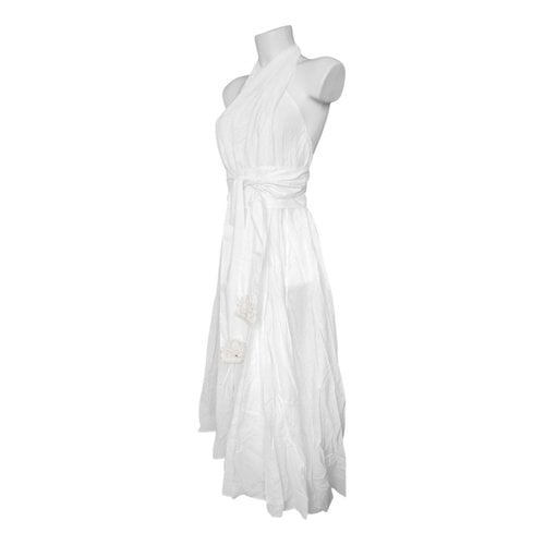 Pre-owned Maliparmi Maxi Dress In White