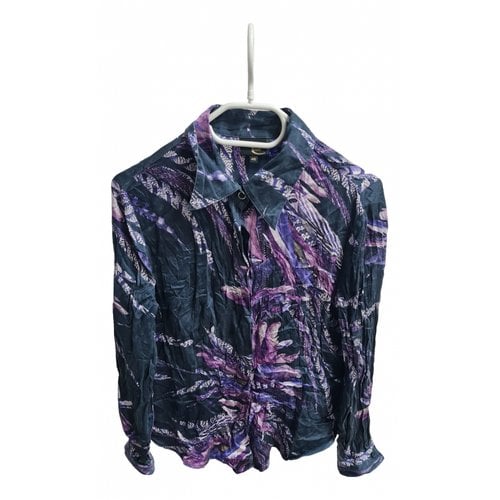 Pre-owned Just Cavalli Silk Shirt In Purple