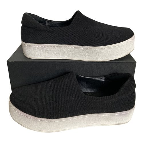 Pre-owned Opening Ceremony Cloth Trainers In Black