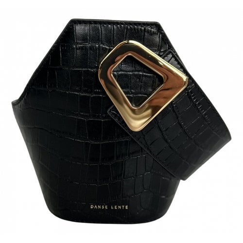 Pre-owned Danse Lente Johnny Leather Handbag In Black