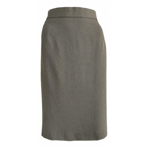 Pre-owned Claude Montana Mid-length Skirt In Khaki