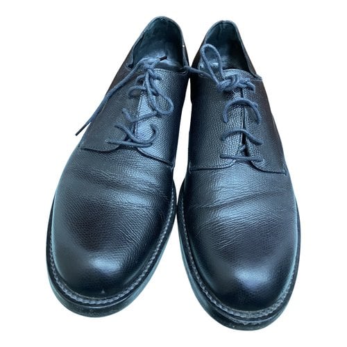 Pre-owned Marni Leather Lace Ups In Black