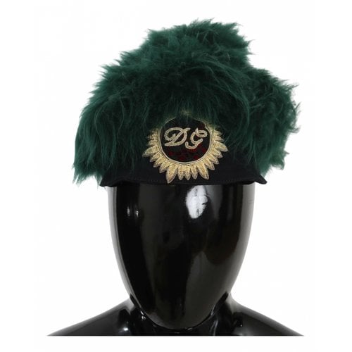 Pre-owned Dolce & Gabbana Cashmere Hat In Green