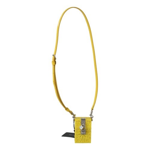 Pre-owned Dolce & Gabbana Leather Purse In Yellow