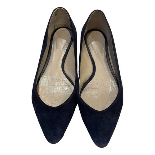 Pre-owned Chloé Ballet Flats In Navy
