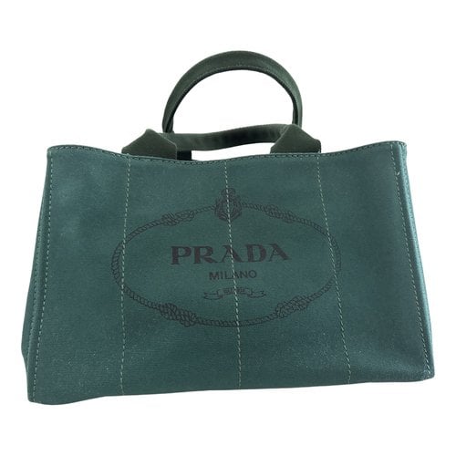 Pre-owned Prada Handbag In Green