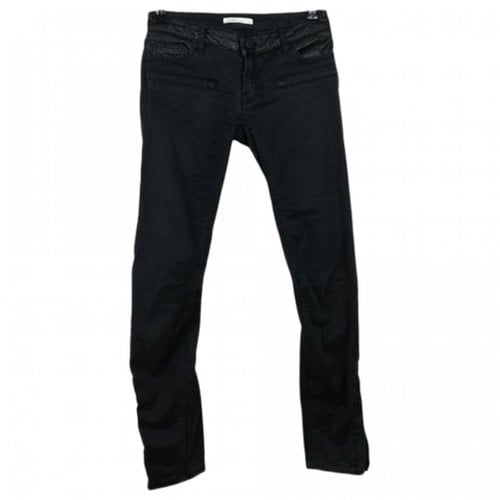 Pre-owned Maje Slim Jeans In Black