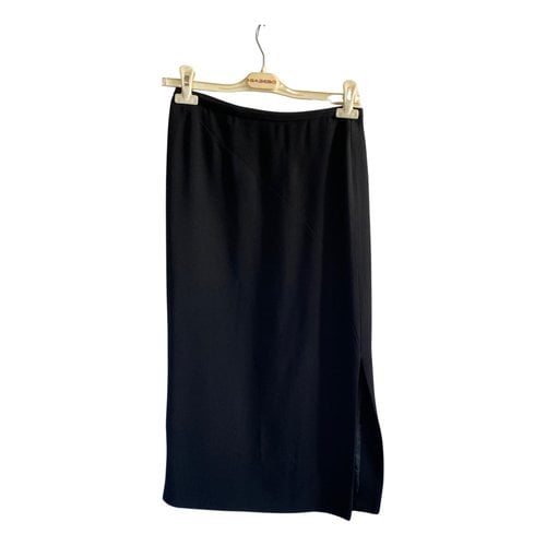 Pre-owned Claude Montana Wool Mid-length Skirt In Black