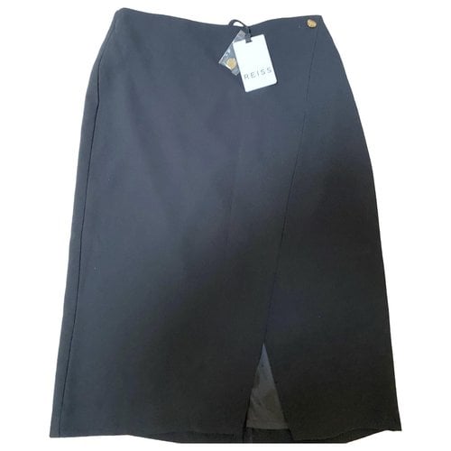 Pre-owned Reiss Mid-length Skirt In Black