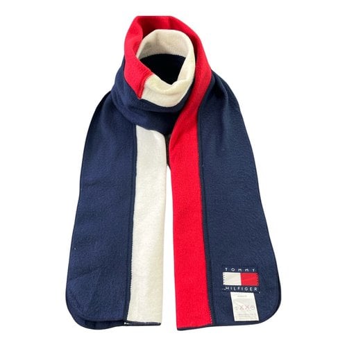 Pre-owned Tommy Hilfiger Scarf & Pocket Square In Blue