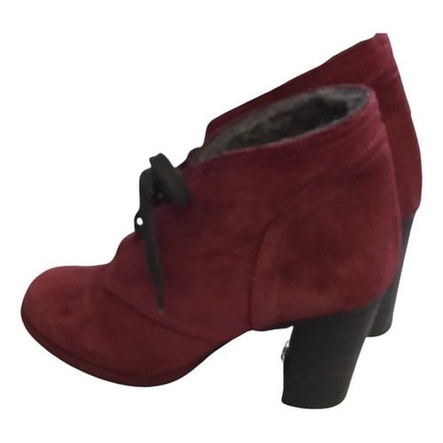Pre-owned Baldinini Snow Boots In Burgundy