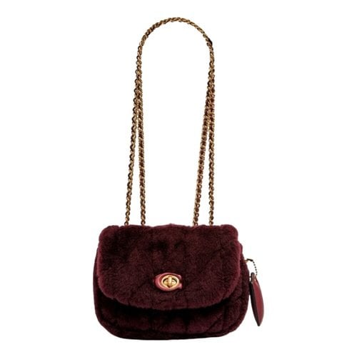 Pre-owned Coach Madison Leather Handbag In Burgundy