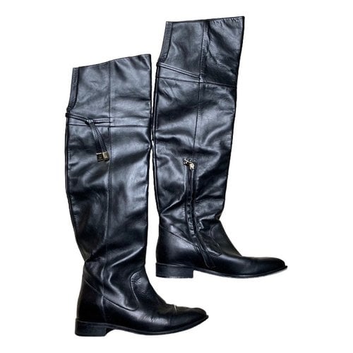 Pre-owned Patrizia Pepe Leather Boots In Black