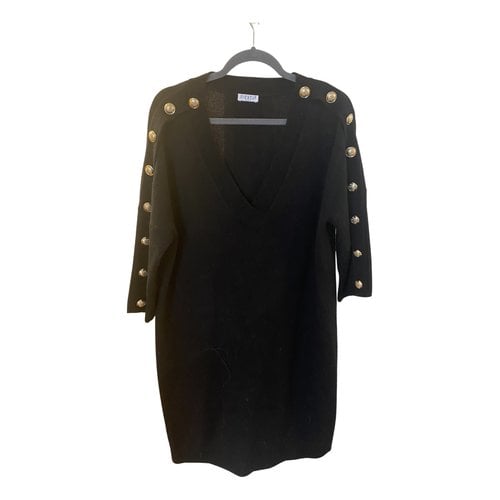 Pre-owned Claudie Pierlot Wool Mini Dress In Black