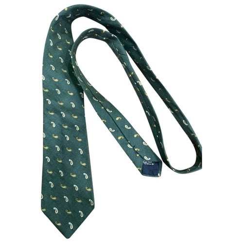 Pre-owned Etro Silk Tie In Green