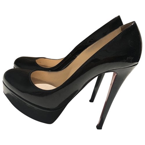 Pre-owned Christian Louboutin Bianca Patent Leather Heels In Black