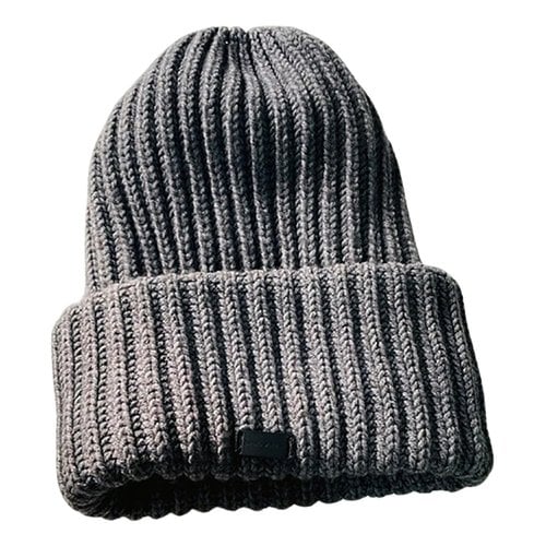 Pre-owned Emporio Armani Wool Hat In Grey