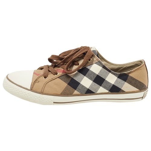 Pre-owned Burberry Leather Trainers In Multicolour