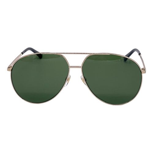 Pre-owned Gucci Aviator Sunglasses In Green