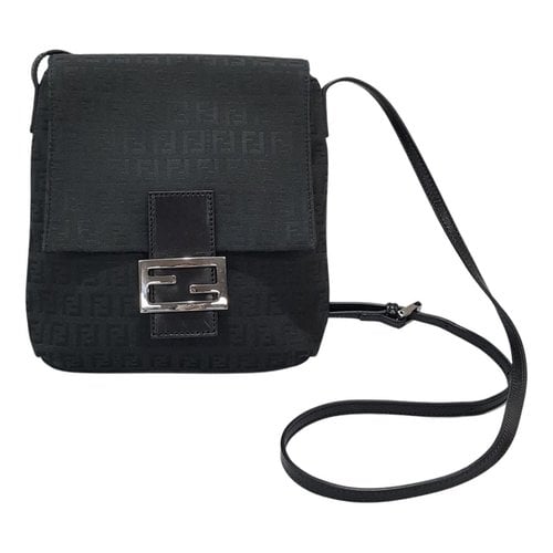 Pre-owned Fendi Mamma Baguette Handbag In Black
