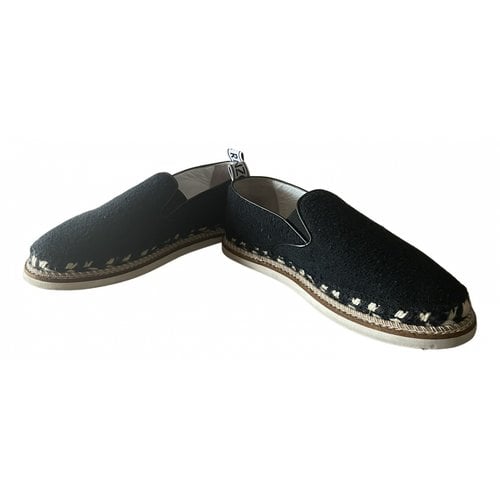 Pre-owned Kenzo Cloth Espadrilles In Black