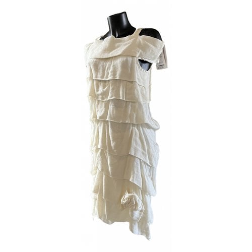 Pre-owned Marc Jacobs Linen Mid-length Dress In Ecru
