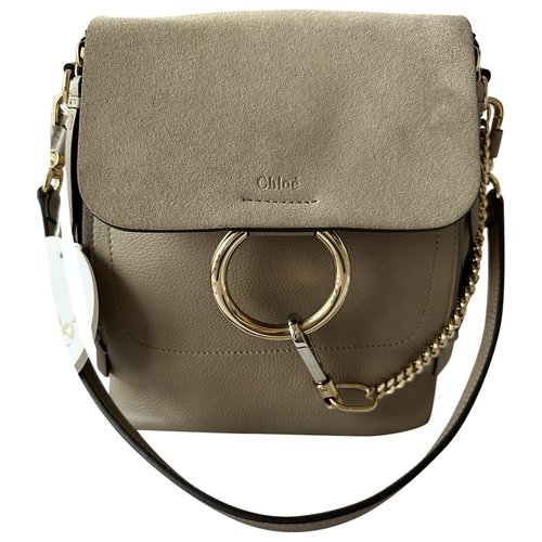 Pre-owned Chloé Leather Backpack In Grey